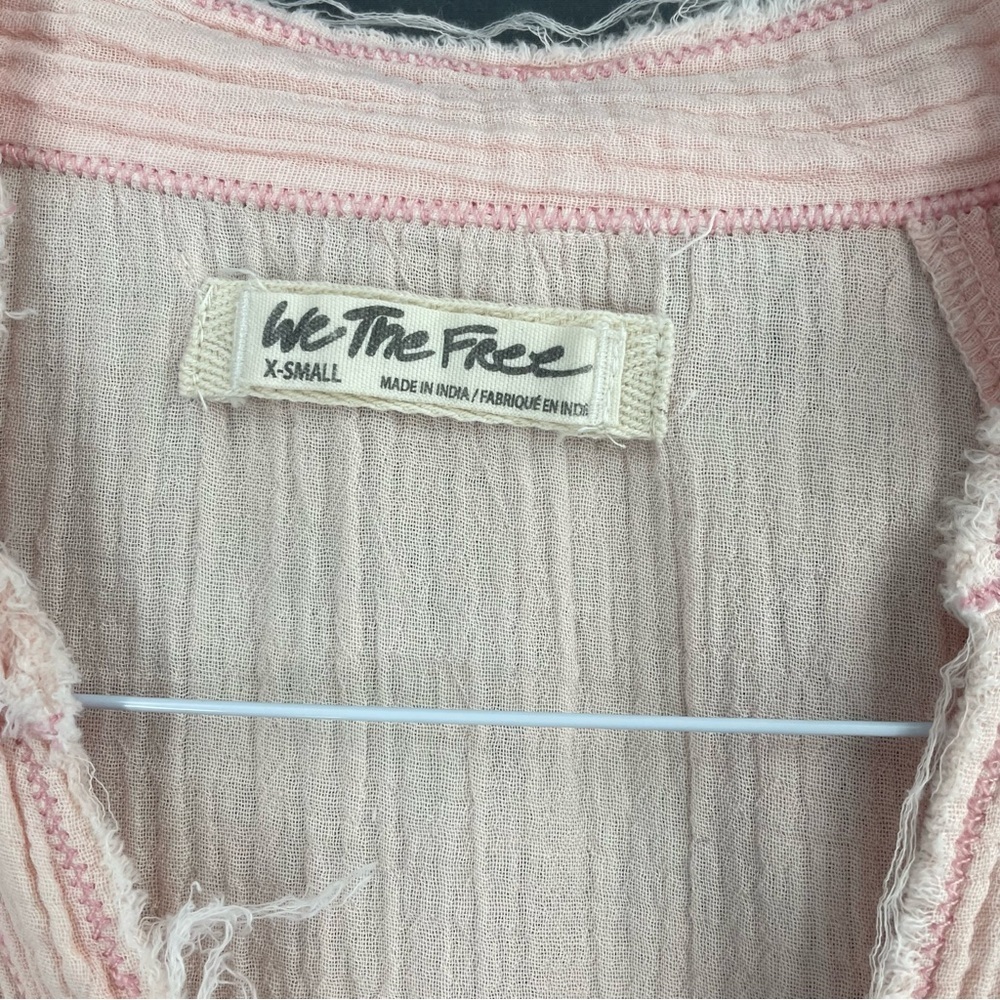 Free People We The Free Summer Daydream Buttondown Long Sleeve Oversized Tunic - Picture 11 of 12